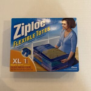 Ziploc XL X-Large Flexible Storage Tote Heavy Duty 10 Gallon Clear Plastic Tote